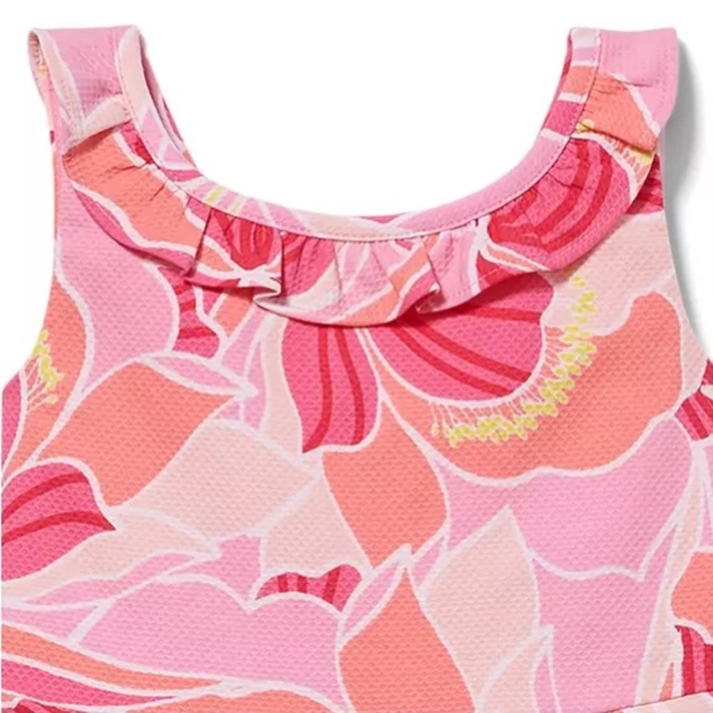 Janie and Jack Peony Print Piqué Dress - Picture 3 of 9